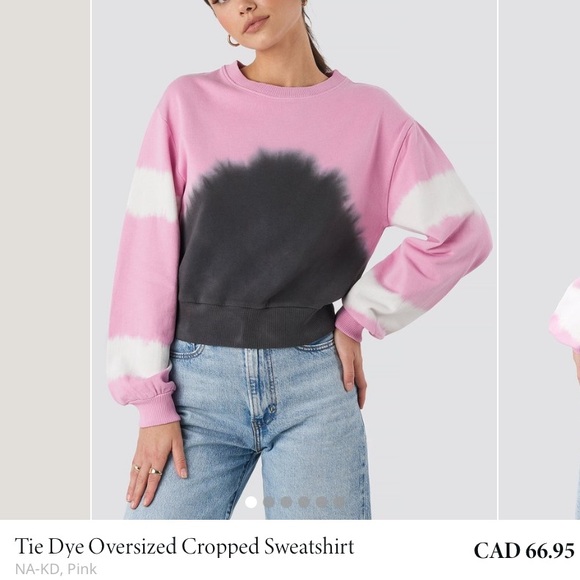 NA-KD Ombré pink to grey w/ white on sleeves - Picture 2 of 6